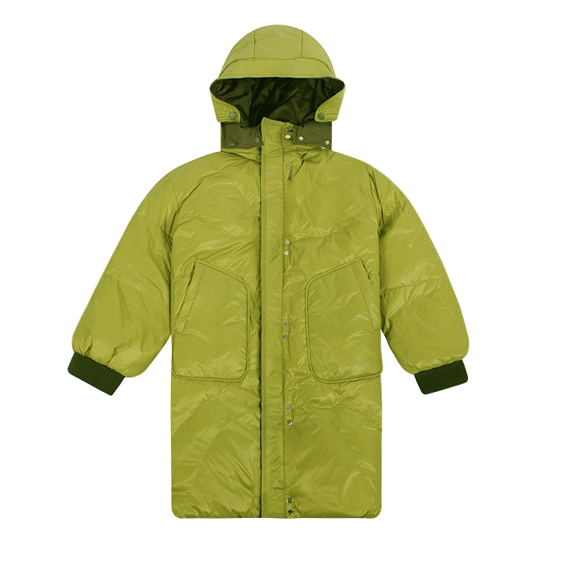 reversible puffer coat front view